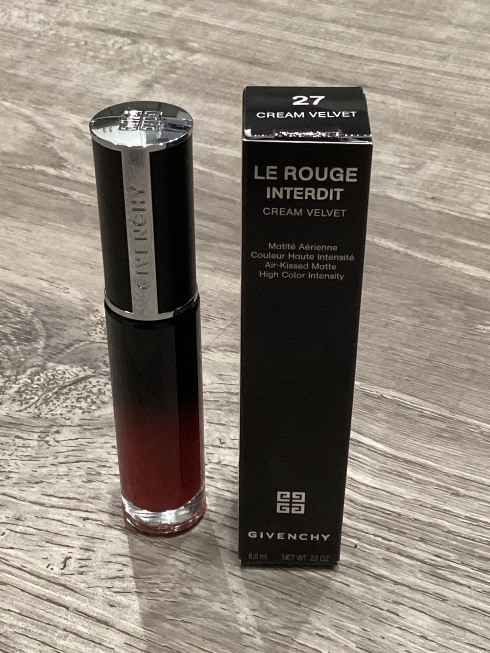 NEW GIVENCHY LE ROUGE INTERDIT CREAM VELVET WHIPPED MATTE LIQUID LIPSTICK 27